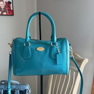 Coach 2015 Teal mini Bennett